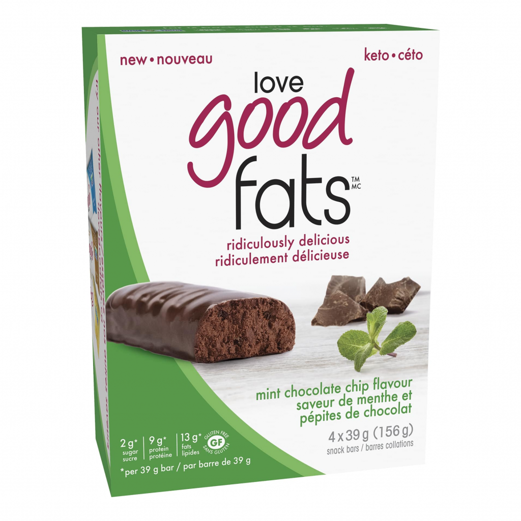 Mint chocolate chip snack bar